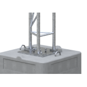 SET | with concrete block and tubular lattice mast | with tubular lattice mast (art. no. 353016) and adapter plate (rf. 3F120-2)